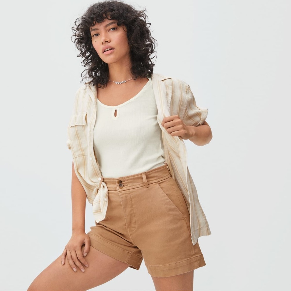 Everlane Stretch-Rib Scoopneck Tee NWOT